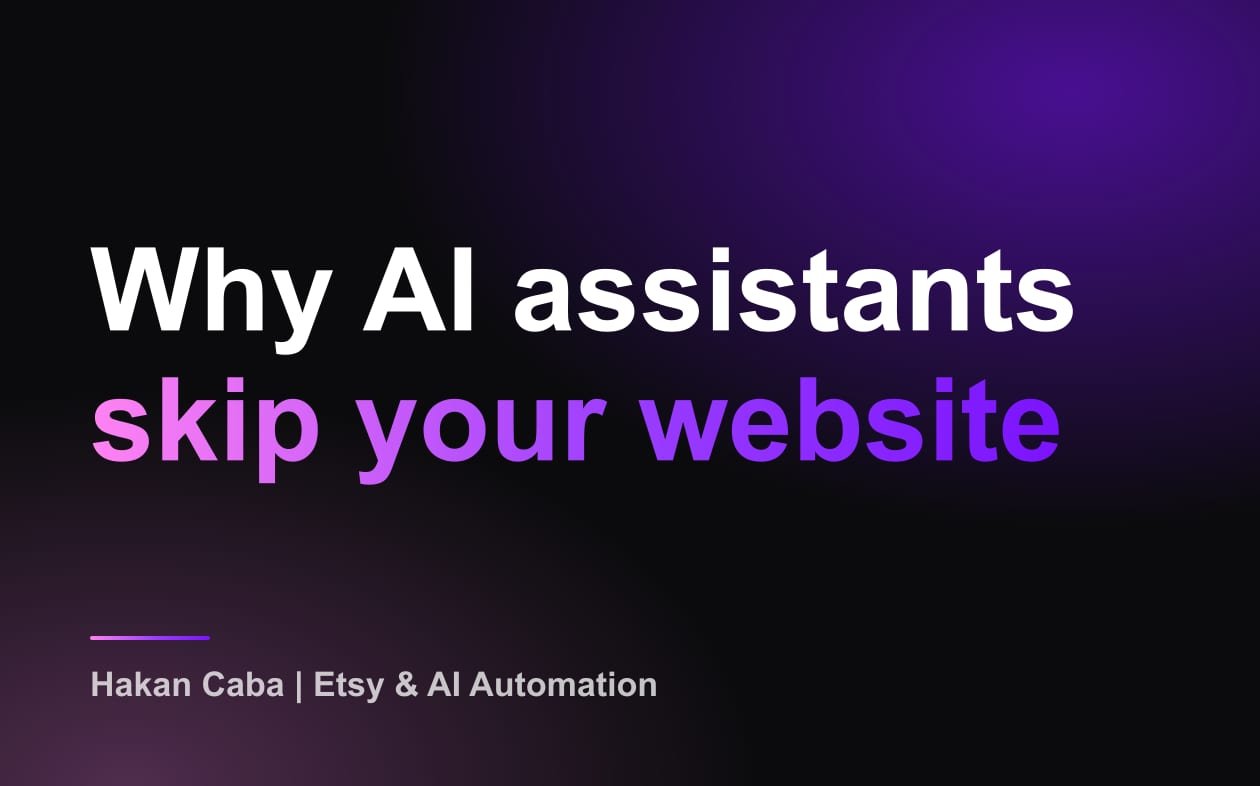 Why AI Assistants Do Not Recommend Your Website