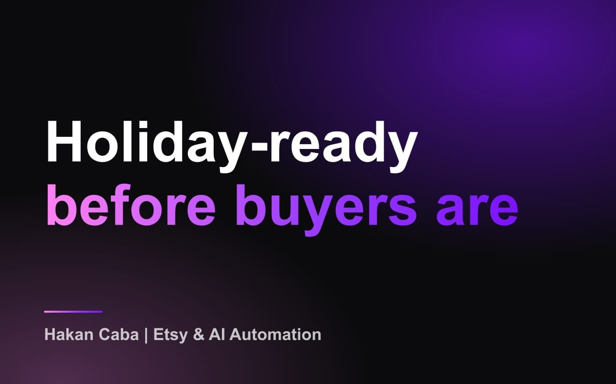 Etsy Holiday Season 2026: Shop Prep Checklist