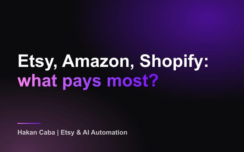 Etsy vs Amazon vs Shopify Profit Calculator