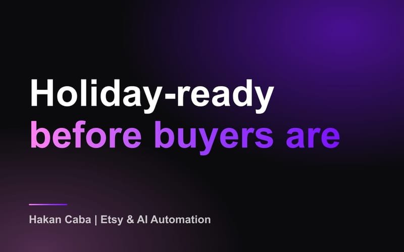 Etsy Holiday Season 2026: Shop Prep Checklist